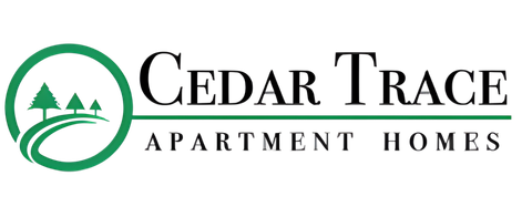 A logo with the text "GEAR TRACE" and "APARTMENT HOMES" with a green circle containing a graphic of trees and a house.